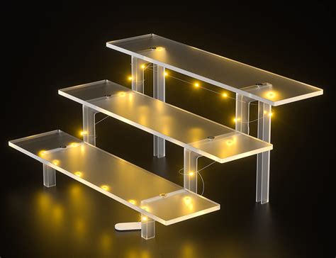 buy winkine 3 tier acrylic display stand acrylic risers for displays step display stand tiered