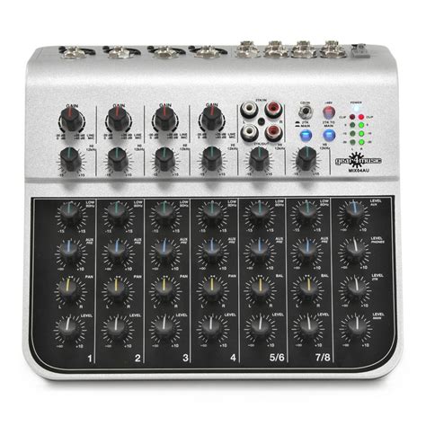 Mix04au 8 Channel Mini Mixer With Usb By Gear4music Nearly New