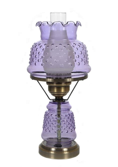 The design features blue dimpled glass, frosted chimney shade and antique brass finished metal components. Account Suspended | Lamp, Purple lamp, Hurricane lamps