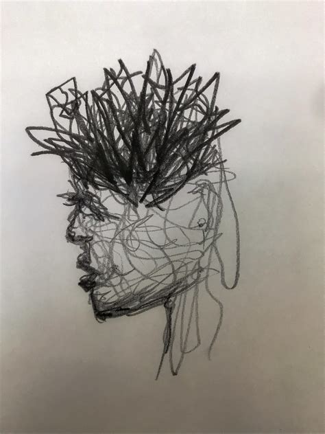 Migraine Scribble Art Abstract Headache Migraine Pencil Sketch