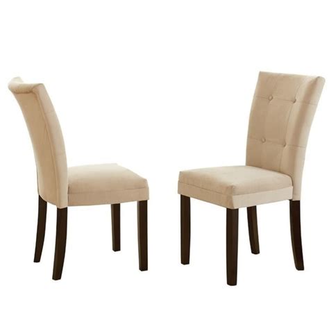 Steve Silver Company Matinee Fabric Parson Dining Chair In Beige Mt Be