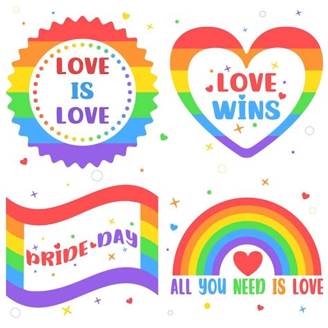 Premium Vector Set Of Lgbt Logos Pride Day Label Collection