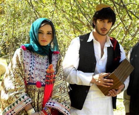 Pashtun Couple Afghan Clothes Afghan Dresses Traditional Dresses
