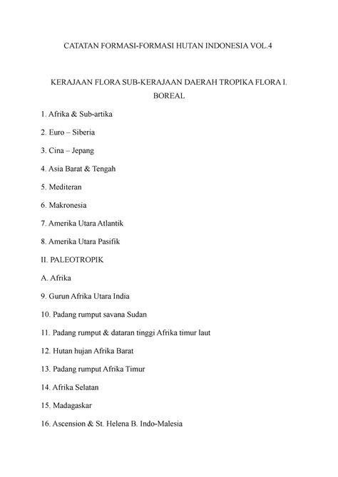 Catatan Formasi Catatan Formasi Formasi Hutan Indonesia Vol
