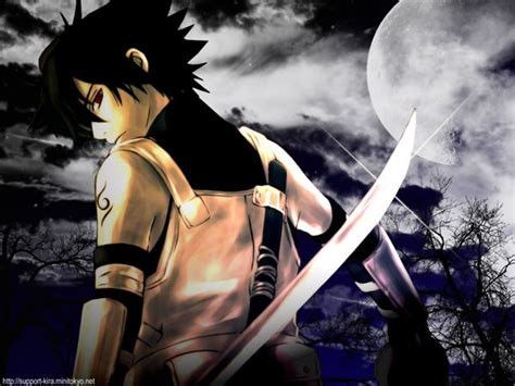 Naruto Anbu Sasuke Under The Moonlight Anime Manga Wallpaper