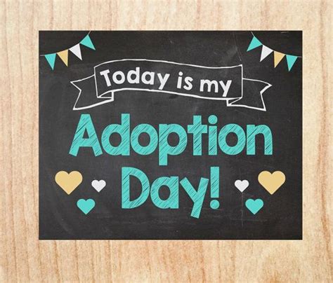 Adoption Announcement Sign Digital File Today Is My Adoption Etsy