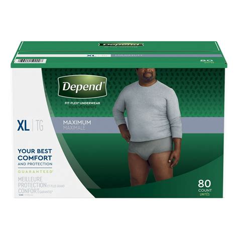Depend Fit Flex Extra Large Maximum Absorbency Underwear For Men 80