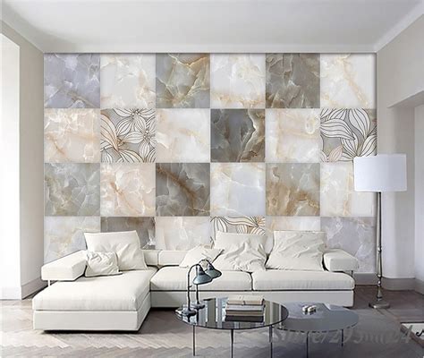 Modern 3d Hd European Style Marble Simple Floral Tile