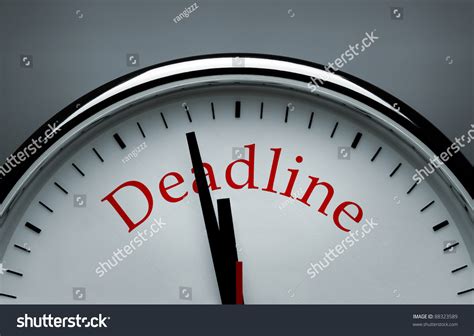 Deadline Clock Stock Photo 88323589 Shutterstock