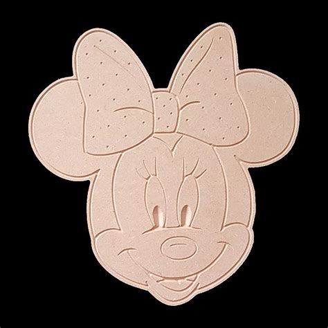 Minnie Mouse Head Diy Paintable Mdf Craft Cartoon Characters