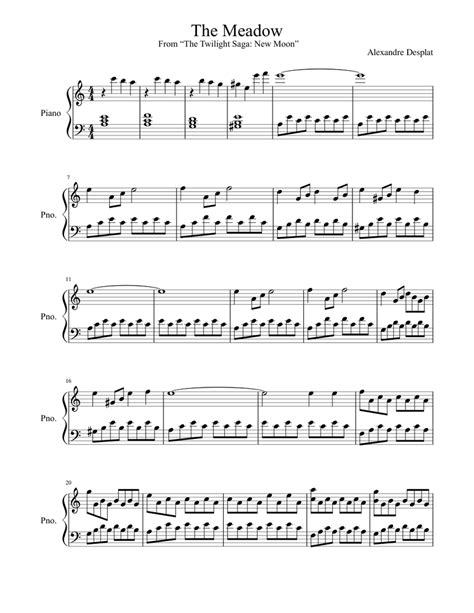The Meadow Sheet Music For Piano Download Free In Pdf Or Midi