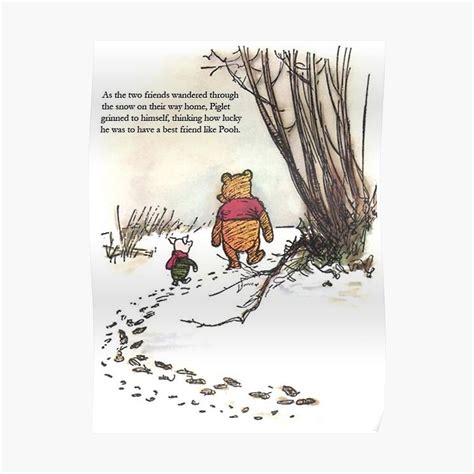 Winnie the pooh quote on moving forward. "winnie the pooh famous quote piglet" Poster by softseb ...