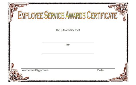 Certificate Of Years Of Service Template 50 Multipurpose
