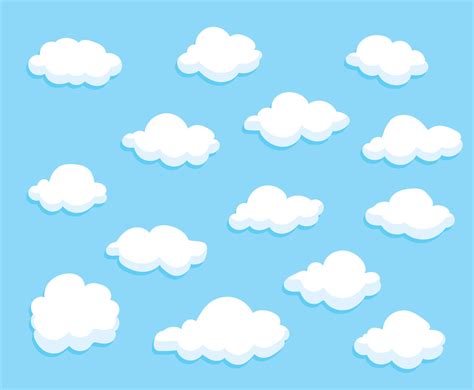 Cartoon Clouds Collection Vector Vector Art & Graphics | freevector.com