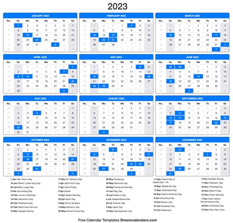 2023 Week Calendar Pdf - Time and Date Calendar 2023 Canada