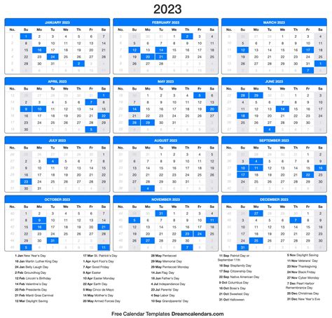 2023 Calendar 2023 Calendar Free Printable Pdf Templates