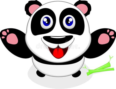 Happy Baby Panda Laughing Stock Vector Illustration Of Bear 29301397