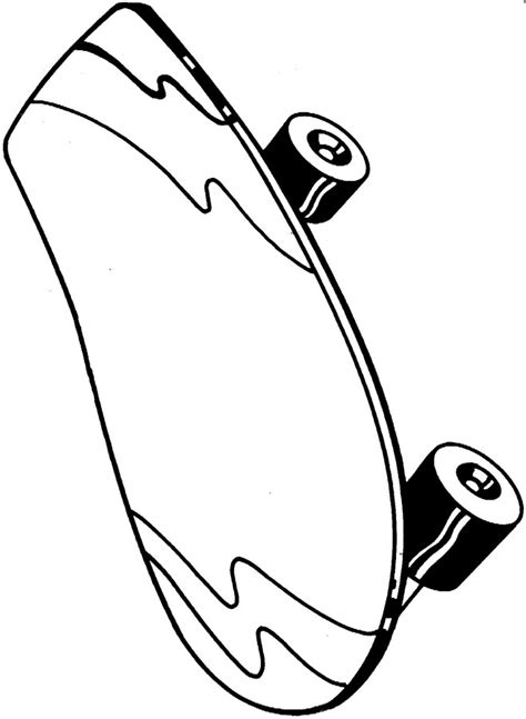 Coloriage Skateboard En Noir Et Blanc Dessin Gratuit à Imprimer