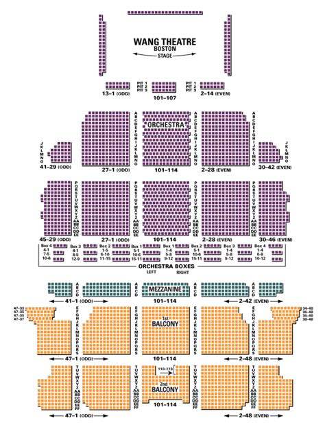 Boch Center Wang Theatre Boston Ma Seating Chart Chart Walls