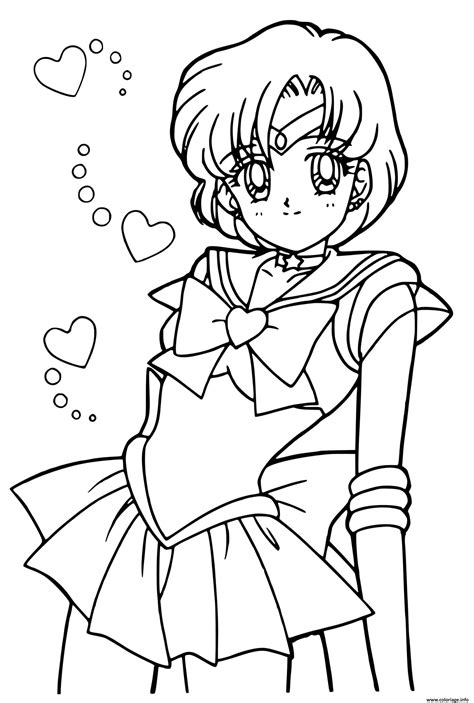 Coloriage Sailor Moon Mercury JeColorie Com