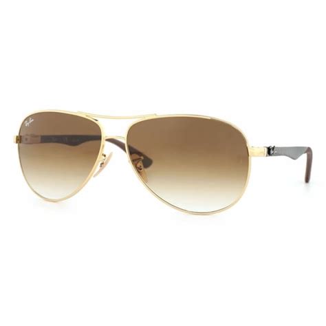 Shop Ray Ban Rb8313 001 51 Unisex Gold Grey Frame Light Brown Gradient Lens Sunglasses Free