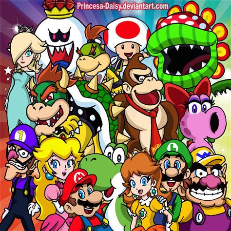 Super Mario Team By Princesa Daisy On Deviantart Super Mario Bros