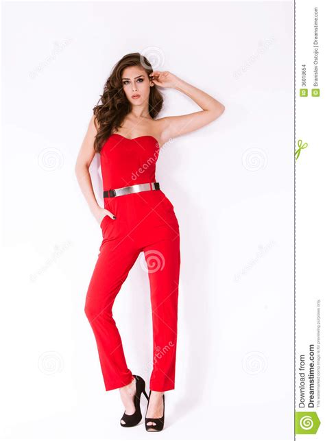 Red Overalls Stock Photo Image Of Full Front Fresh