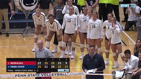 Top 5 Plays Nebraska At Penn State Big Ten Volleyball Youtube