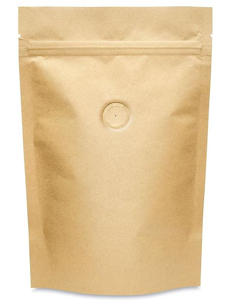 Stand Up Coffee Pouches 6 X 9 X 3 Kraft S 23456krft Uline