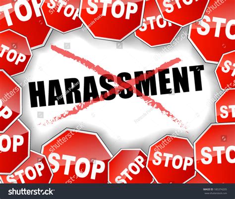 vector illustration of stop harassment concept background 185374205 shutterstock