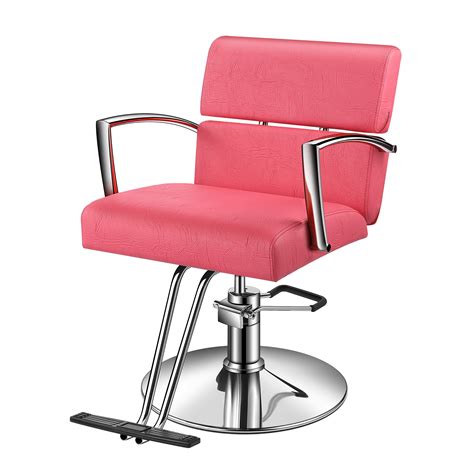 Baasha Modern Pink Salon Chairs For Hair Stylist With Hydraulic Pump