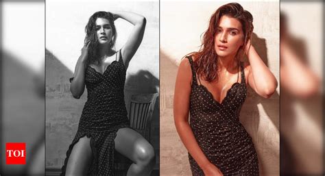 Photos Kriti Sanon Amps Up The Heat In A Black Bodycon Dress Hindi Movie News Times Of India