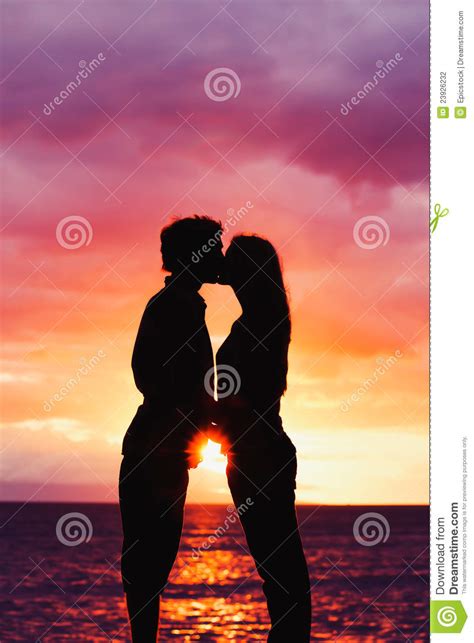 Sunset Lovers Stock Photo Image Of Black Evening Pleasure 23926232