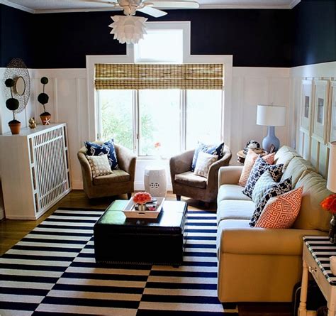 Navy Blue And White Living Room 17 Decorewarding