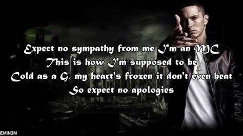 Eminem No Apologies Lyrics Youtube