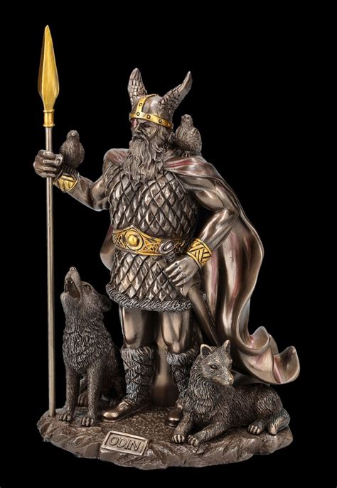 Odin Figur Stehend Mit Wölfen Und Raben Figuren Shopde