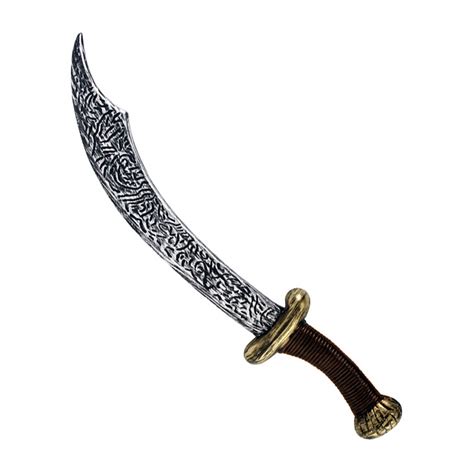 Pirate Curved Dagger Textured Blade 46cm Small Sword Weapon Costume