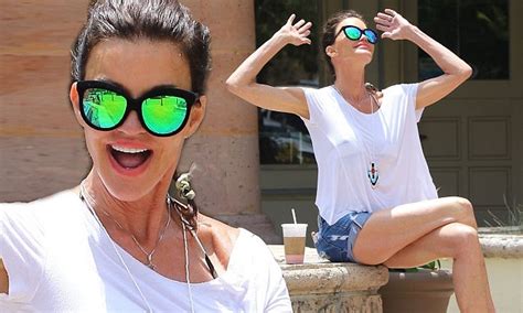 Janice Dickinson Shows Off Her Legs In Denim Shorts In Malibu Daily Mail Online