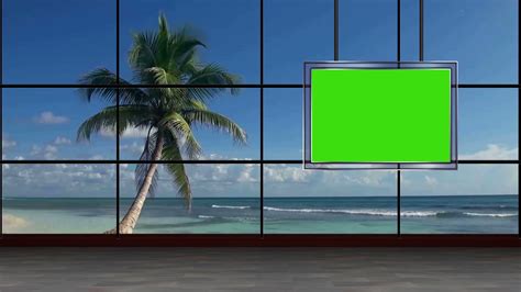 News Tv Studio Set 15 Virtual Green Screen Background Loop Stock