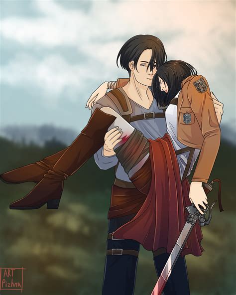 ArtStation - Fan Art Levi and Mikasa