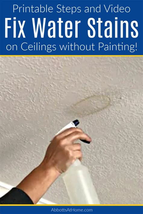 Remove Water Stain From Ceiling Without Paint 1 Easy Step Abbotts