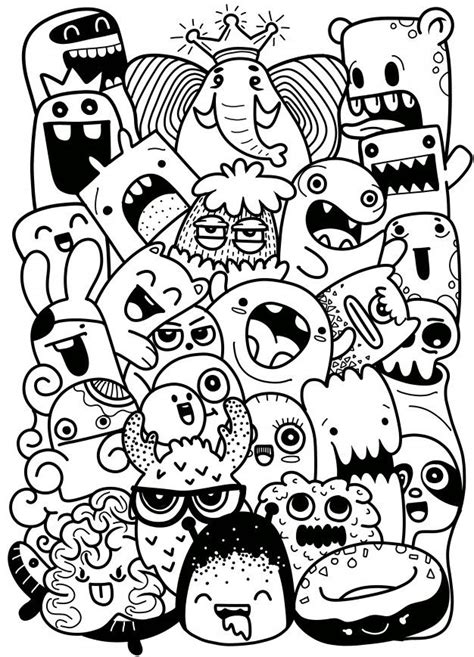 Premium Vector Vector Illustration Of Doodle Cute Monster Background