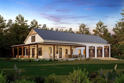 Plan Hz Bed Modern Farmhouse Barndo Style House Plan With