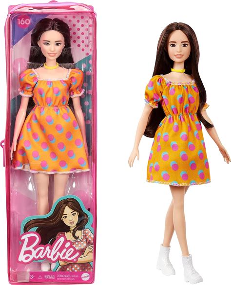 Barbie Grb52 Fashionistas Doll With Polka Dot Off The Shoulder Dress