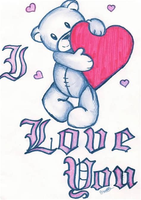 I Love You By Jazzy Girl On Deviantart Easy Love Drawings Cute Drawings Of Love Drawings