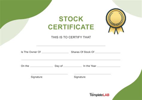 19 Free Stock Certificate Templates Word Pdf Templatelab