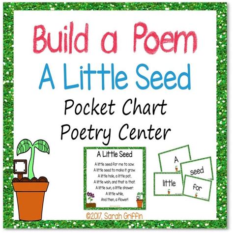 A Little Seed Build A Poem Flower Pocket Chart Poem Word Work