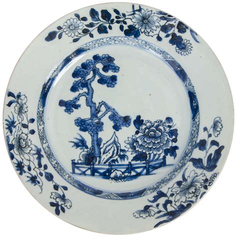 18th C Chinese Porcelain Plate Blue And White Qing Qianlong At 1stdibs