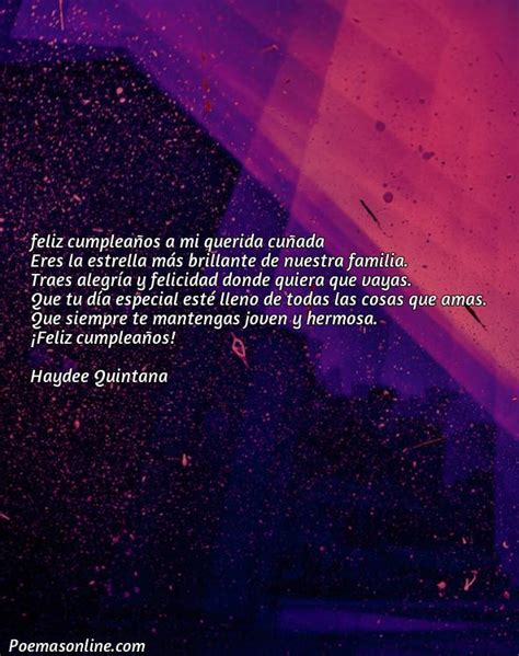 5 Mejores Poemas De Feliz Cumpleaños Para Mi Cuñada Poemas Online