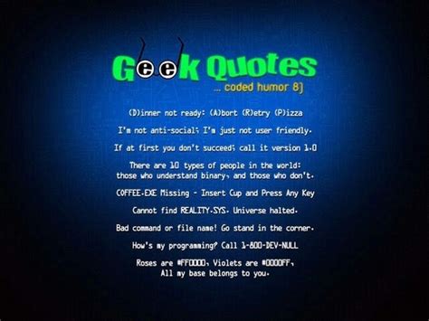 Geek Quotes Quotesgram